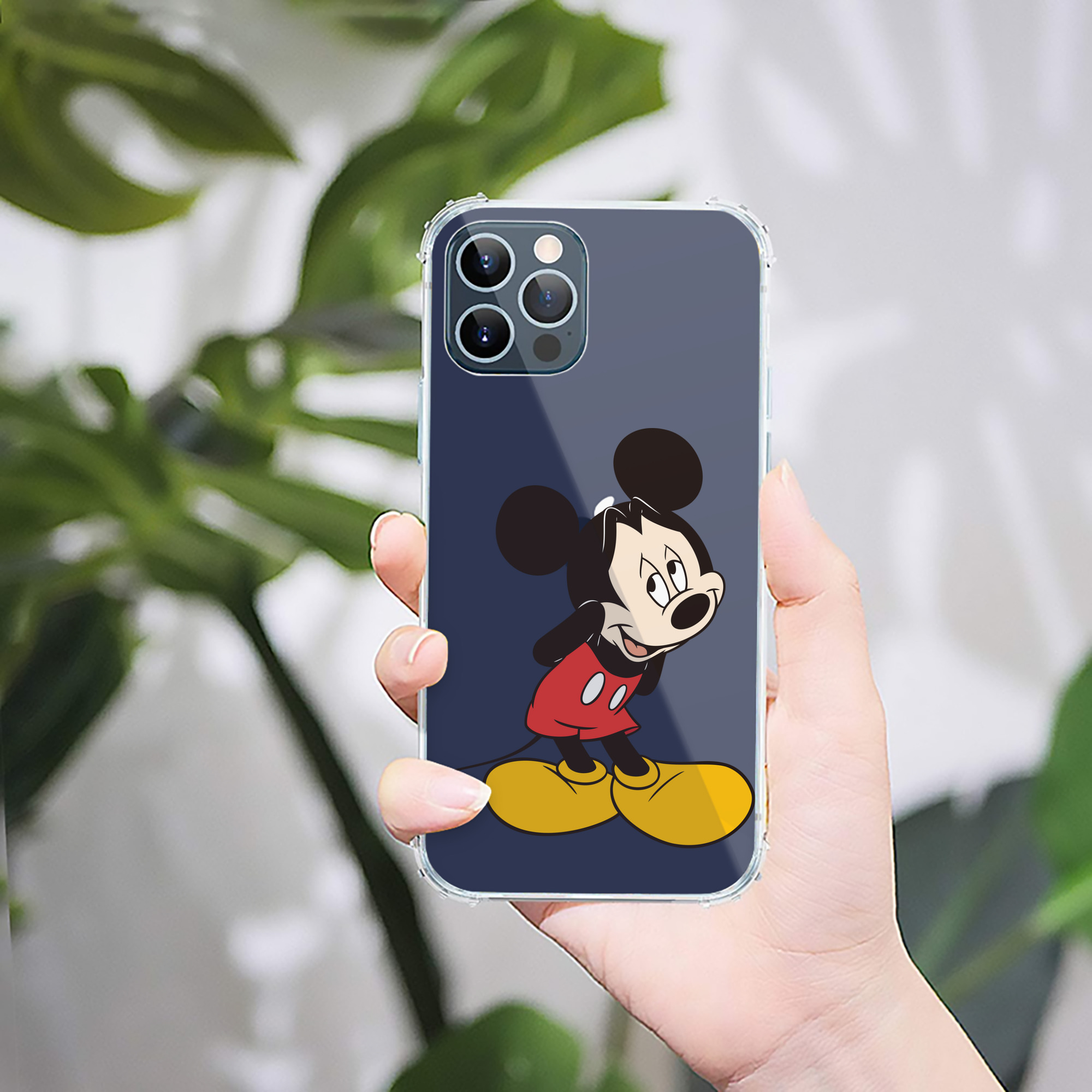 （画像用） ミッキーマウス Mickey Mouse 【iPhone 12シリーズ対応】透明スマホケース（クリアソフトケース）